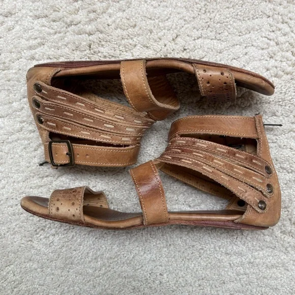 BED|STU Unique & Strappy Tan Rustic Artemis Sandals - Picture 8 of 14